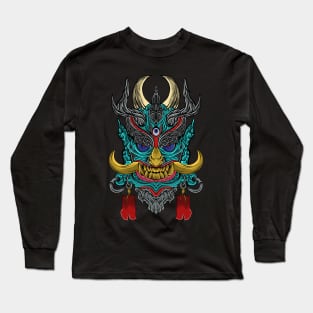 Japanese Oni Mask Long Sleeve T-Shirt